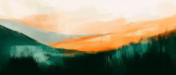 Kleurverloop over glooiende heuvels