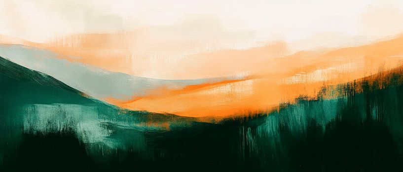 Kleurverloop over glooiende heuvels van Poster Art Shop