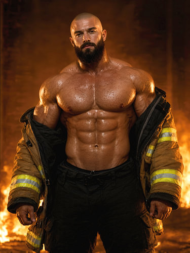 Der Körperbau eines Feuerwehrmanns