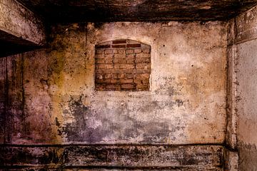 wall in old cellar by Peter Smeekens