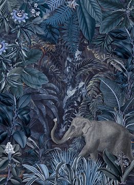 Olifant in de Middernacht Jungle