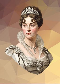 Porträt von Kaiserin Josephine Low Poly von Low Profile