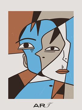 Picasso-Gesichter in Blau von @Unique