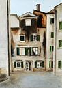 Een huis in Kotor, Montenegro van Linda Dammann thumbnail