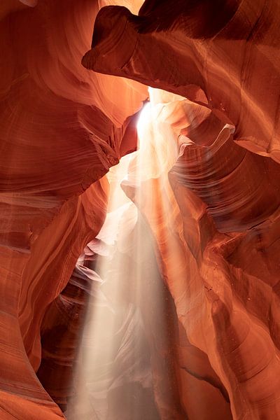 Upper Antelope Canyon with Light Beam by Gert Hilbink