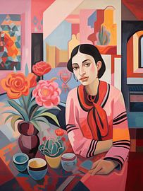 Mexicaans portret van een jonge vrouw van Felix Wiesner