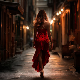 Woman in Red