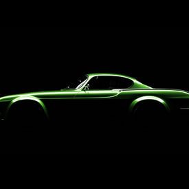 Green vintage sports car by Andreas Berheide Photography