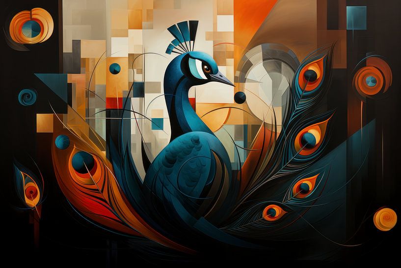 Peacock - Elegance in feathers by New Future Art Gallery