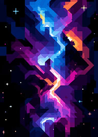 Bunte geometrische Galaxie