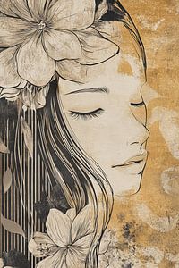 Frau mit Blume | Frau Blume