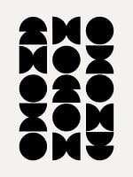 Mid-Century modern pattern in black