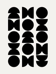 Mid-Century modern patroon in zwart