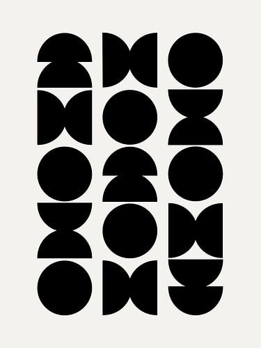 Mid-Century modern patroon in zwart