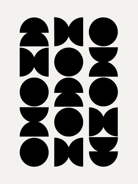 Mid-Century modern pattern in black by Imaginative