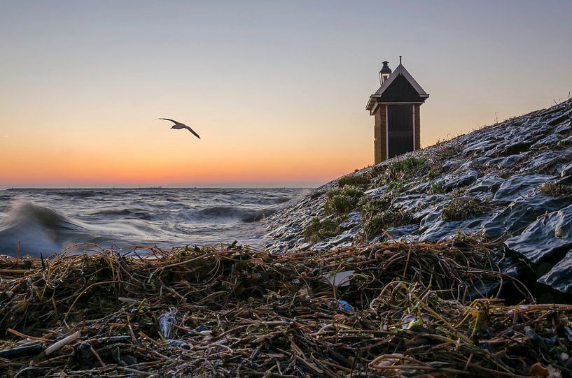 Sunrise harbour Volendam by Jack Koning