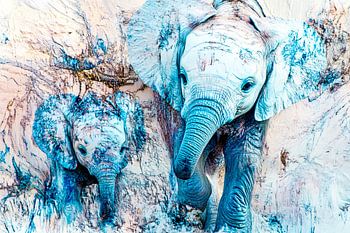 Elefanten im psychedelischen Stil