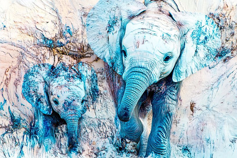 Éléphants en style psychédélique par Art & Soul Creations