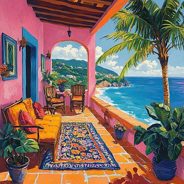 Matisse inspiriert Mediterran Meerblick Meer Fauvismus von Niklas Maximilian