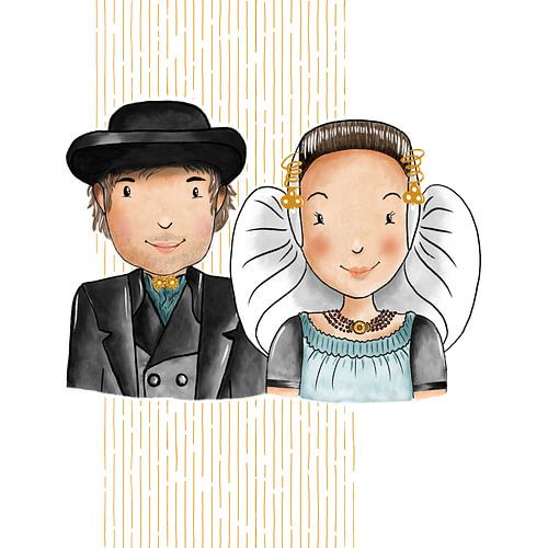 Walcheren Tracht von vorne gesehen von Teuni's Dreams of Reality