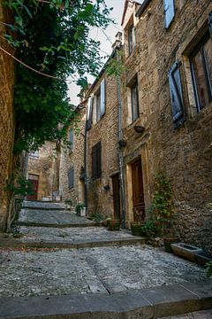 kleine lege Franse straat in het dorp Sarlat in de Dordogne