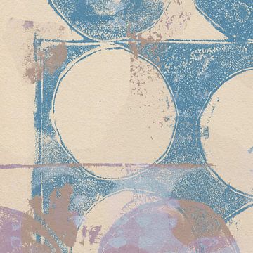 Japandi. Abstracte vormen in pastelkleuren I van Dina Dankers
