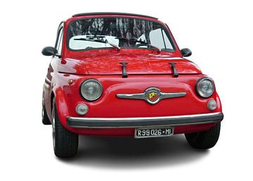 Fiat 500 rouge sur insideportugal