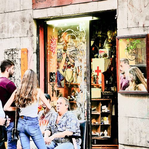 Madrid - Winkelier en tourist