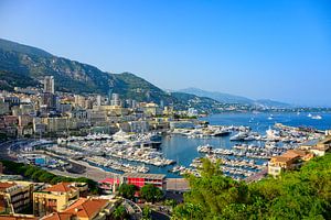 View on the Monaco harbour from above