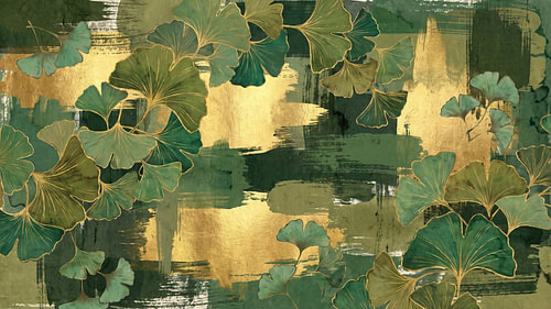 De Gouden Ginkgo-tuin in smaragdgroene harmonie