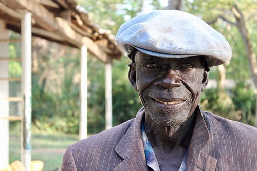 Sinaasappelverkoper in Uganda, Afrika