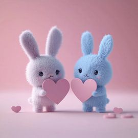 Rabbits with heart