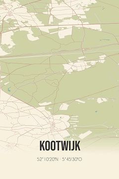 Vintage landkaart van Kootwijk (Gelderland) van Rezona