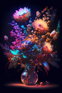 Kleurrijke Nachtbloemen van Spacetraveler