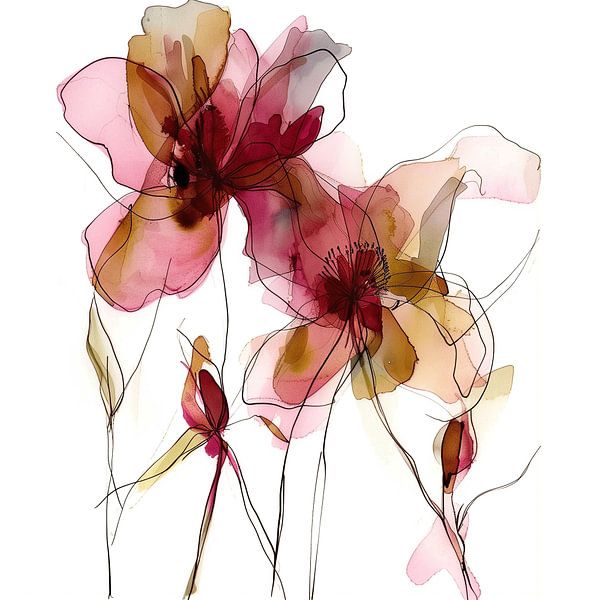Essential Blossoms in Rosa-, Rot- und Beigetönen von Color Square