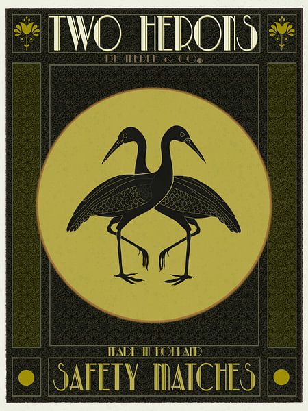 Two Herons Safety Matches Made in Holland van Karin Steenge