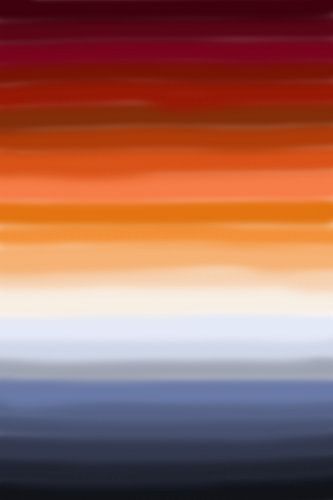 gekleurde abstracte lijnen die de kleuren van een zonsondergang boven zee weergeven