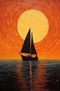 Segelboot abstrakt