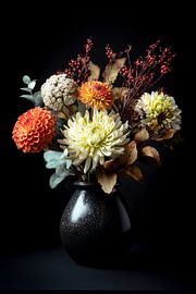 Autumn Blooms in Shadow by PixelMint.