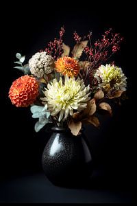 Fleurs d'automne dans l'ombre