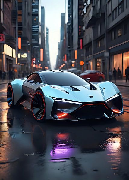 Voiture de sport sur la route par Rizal Azhari