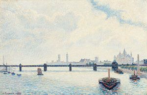 Charing Cross Bridge, London (1890) by Camille Pissarro. van Studio POPPY