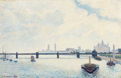 Charing Cross Bridge, London (1890) by Camille Pissarro. von Studio POPPY