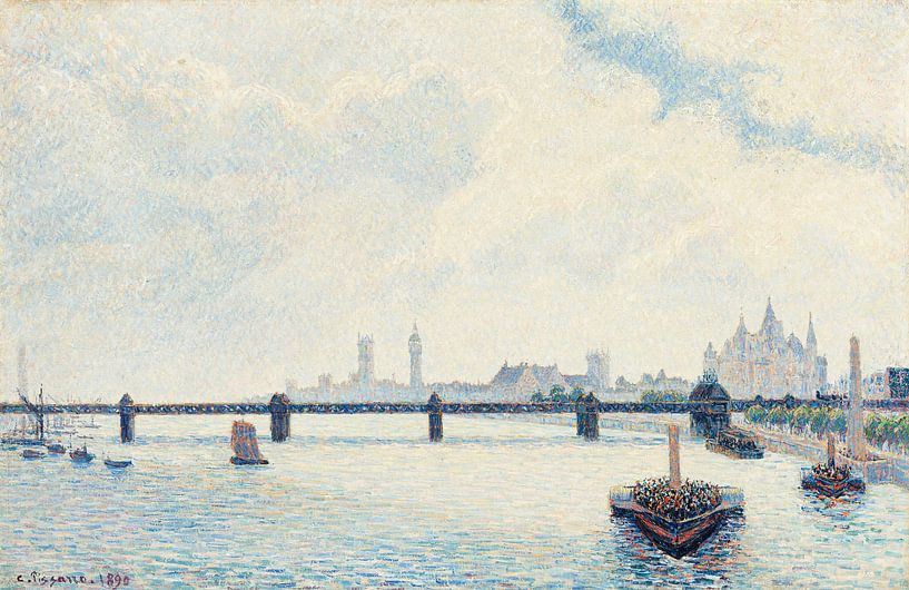 Charing Cross Bridge, London (1890) von Camille Pissarro. von Studio POPPY