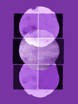 Minimalisme scandinave vintage violet sur Mad Dog Art