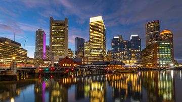 Boston Skyline Stadtzentrum von Lynxs Photography