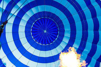The interior of a hot air balloon