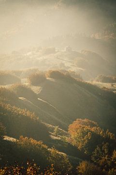 Kleine kapel bij dageraad 1, Italië, 2022 van Marcus Lieder Fotograf