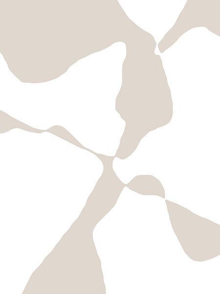 Shapes 3 | Neutral &amp; White Abstract Minimalism by Menega Sabidussi