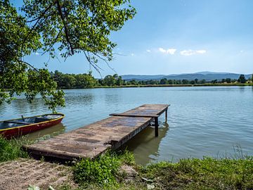 Bathing lake with view on the Brocken in the Harz mountains by Animaflora PicsStock